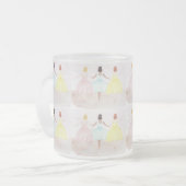 Op punt balletdansers matglas koffiemok (Voorkant links)