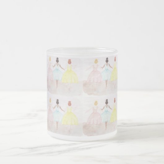 Op punt balletdansers matglas koffiemok (Center)