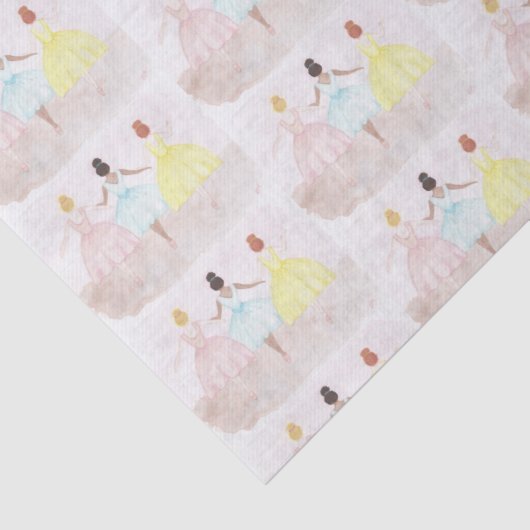 Op punt balletdansers tissuepapier (Detail)