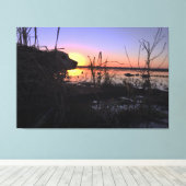 Op punt in de Duck Blind Canvas Afdruk (Insitu (Houten vloer))