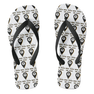Op punt met Christus Bijbelse all-over unisex Teenslippers