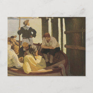 Op Queen's Ferry van NC Wyeth, piraten Briefkaart