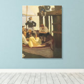 Op Queen's Ferry van NC Wyeth, piraten Canvas Afdruk (Insitu (Houten vloer))
