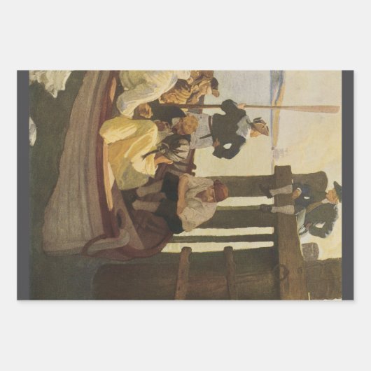 Op Queen's Ferry van NC Wyeth, piraten Inpakpapier Vel (Voorkant 3)