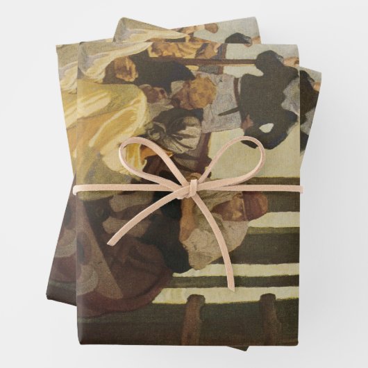 Op Queen's Ferry van NC Wyeth, piraten Inpakpapier Vel (In situ)