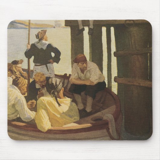 Op Queen's Ferry van NC Wyeth,  piraten Muismat (Voorkant)