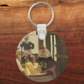 Op Queen's Ferry van NC Wyeth,  piraten Sleutelhanger (Voorkant)