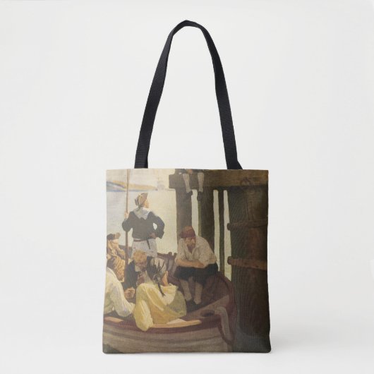 Op Queen's Ferry van NC Wyeth,  piraten Tote Bag (Voorkant)