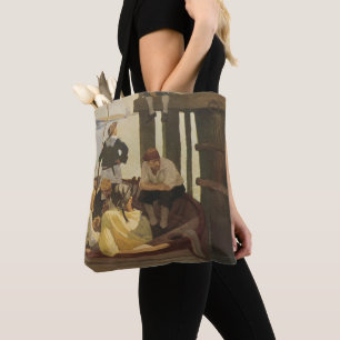 Op Queen's Ferry van NC Wyeth,  piraten Tote Bag