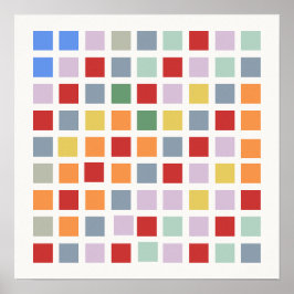 Op regels gebaseerd kleurenraster, patroon gegener poster