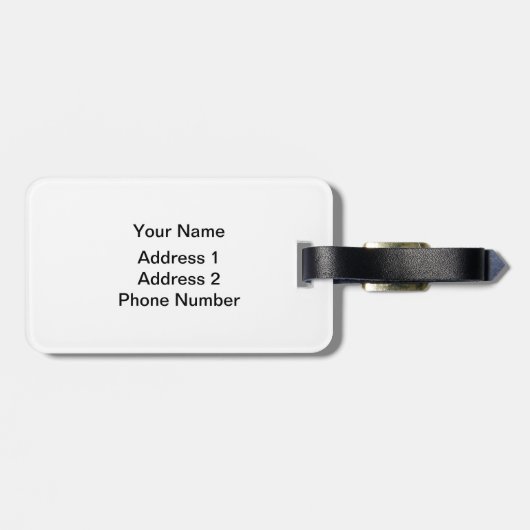 Op reis bagagelabel (Achterkant horizontaal)