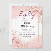 Op Retro Fun Adult Humor Happy Chic 80th Birthday Kaart (Voorkant)