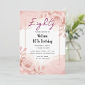 Op Retro Fun Adult Humor Happy Chic 80th Birthday Kaart (Staand voorkant)