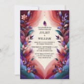 Op Rijke Zachte Blauwgroen Herfst Gem Vette Jewel  Kaart (Voorkant)