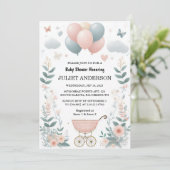 Op Roos Boho Gold Mom Chic Spring Baby Meisje Douc Kaart (Staand voorkant)