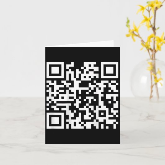 (op rug) Grappig Qr Fck You Code Middelvinger Sayi Kaart (Gele Bloem)