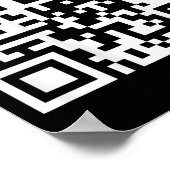 (op rug) Grappig Qr Fck You Code Middelvinger Sayi Poster (Hoek)