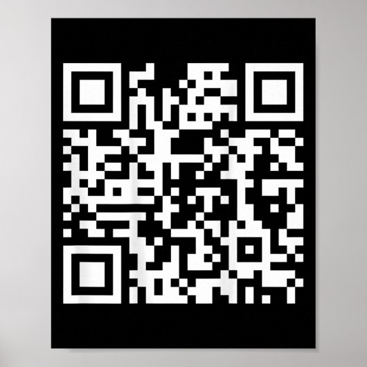 (op rug) Grappig Qr Fck You Code Middelvinger Sayi Poster (Voorkant)