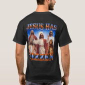 (Op rug) Jezus heeft Rizzen Hij is Rizzen Jezus Ri T-shirt (Achterkant)