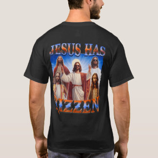 (Op rug) Jezus heeft Rizzen Hij is Rizzen Jezus Ri T-shirt