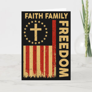 Op-rug Patriottisch Christelijk Geloof Familie Dom Kaart