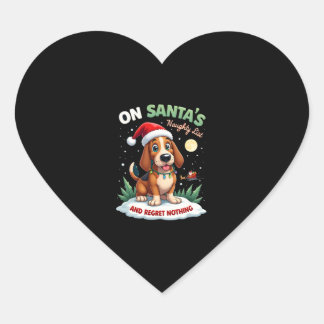 Op Santa's Kerstmis Stoute Lijst Berouw Niets Bass Hart Sticker