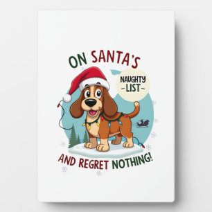 Op Santa's Kerstmis Stoute Lijst Berouw Niks Basse Fotoplaat