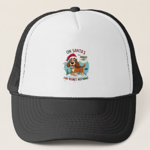 Op Santa's Kerstmis Stoute Lijst Berouw Niks Basse Trucker Pet