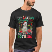 Op Santa's ondeugende lijst spijt niets Xmas Beard T-shirt (Voorkant)