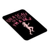 Op schaal 1 tot 10 een halve marathonlooper met Gr Magneet (Rechterzijde)