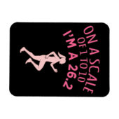 Op schaal 1 tot 10 een halve marathonlooper met Gr Magneet (Horizontaal)