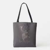 Op Slayer Reindeer Kerstmis Tote Bag (Achterkant)