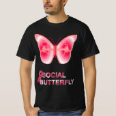Op sociale hashtag Butterfly T-shirt (Voorkant)