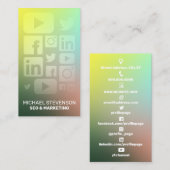 Op sociale media geïnspireerd patroon visitekaartje (Voorkant / Achterkant)