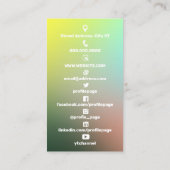 Op sociale media geïnspireerd patroon visitekaartje (Achterkant)