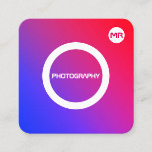 Op sociale media geïnspireerde app-pictogramomsla vierkante visitekaartje