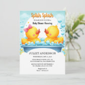 Op Speelgoed Pool Foam Bash Twin Rubber Duck Baby  Kaart (Staand voorkant)