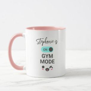 Op sportsmodus meisjesachtig cute gepersonaliseerd mok
