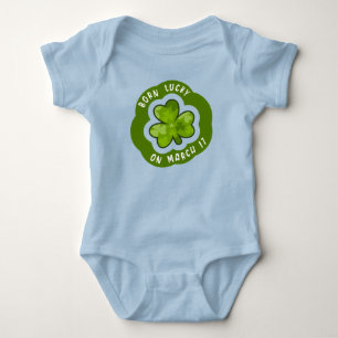 Op St. Patrick's Day Gelukkig Geboren Baby Jongens Romper