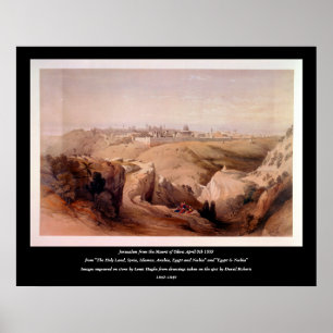 Op steen gegraveerd door Louis Haghe Poster