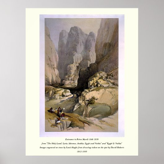 Op steen gegraveerd door Louis Haghe Poster (Voorkant)