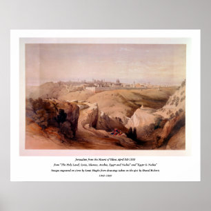 Op steen gegraveerd door Louis Haghe Poster