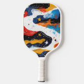 , op sterrenstelsels geïnspireerde kosmische Abstr Pickleball Paddle (Achterkant)