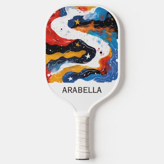 , op sterrenstelsels geïnspireerde kosmische Abstr Pickleball Paddle (Voorkant)
