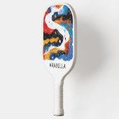 , op sterrenstelsels geïnspireerde kosmische Abstr Pickleball Paddle (Links)