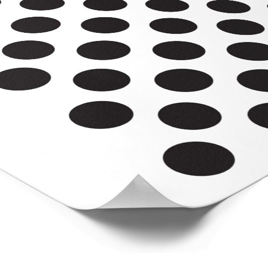 Op Stippen B&W Poster (Hoek)