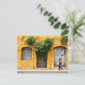 Op straat, Cartagena, Colombia Briefkaart (Staand voorkant)