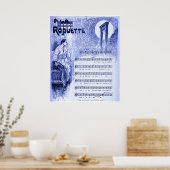 "Op straat muziek van Aristide Bruant, Parijs 18 Poster (Keuken)