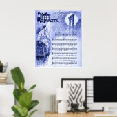 "Op straat muziek van Aristide Bruant, Parijs 18 Poster (Thuiskantoor)