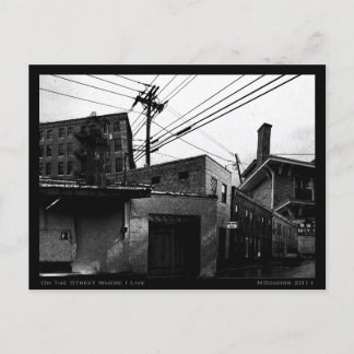 Op straat waar ik Urban Digital Collage woon Briefkaart